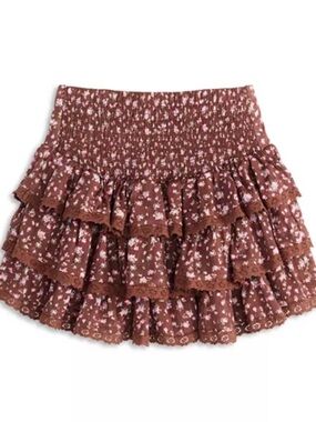 KatieJNYC Girls Floral Smocked Tiered Skirt XL Excellent Condition